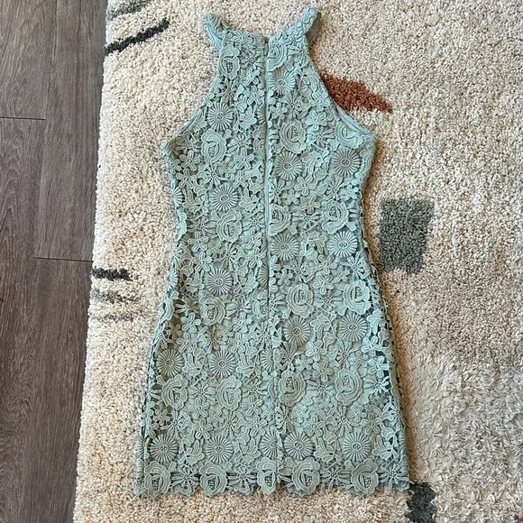 Lulu's Mint Lace Mini Dress - Picture 3 of 5